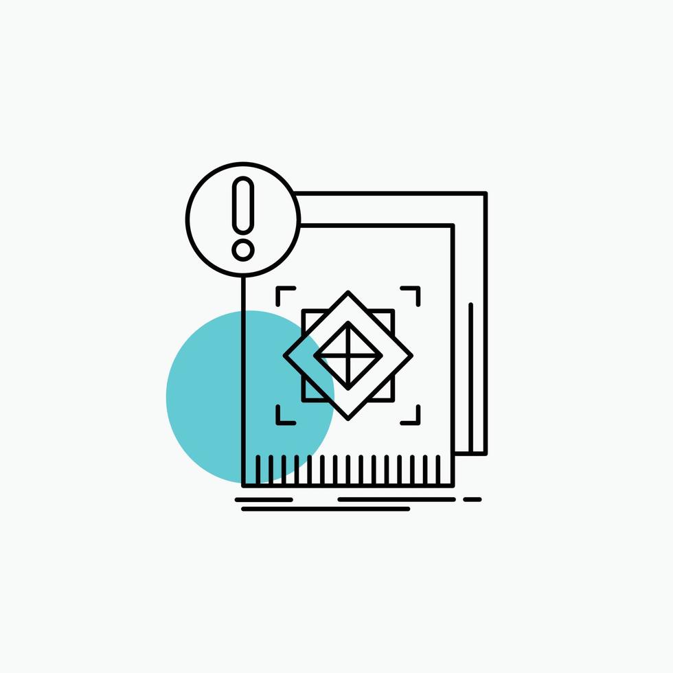 structure. standard. infrastructure. information. alert Line Icon vector