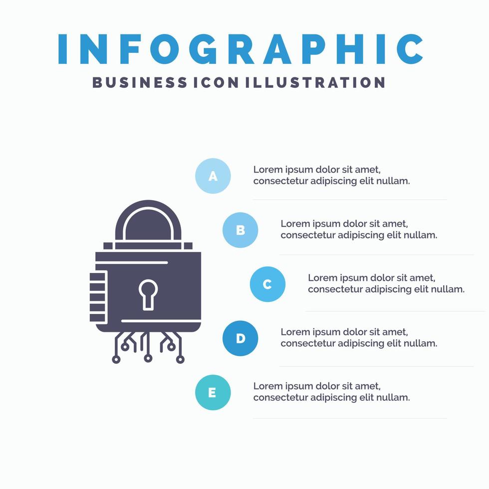 Security. cyber. lock. protection. secure Infographics Template for Website and Presentation. GLyph Gray icon with Blue infographic style vector illustration.