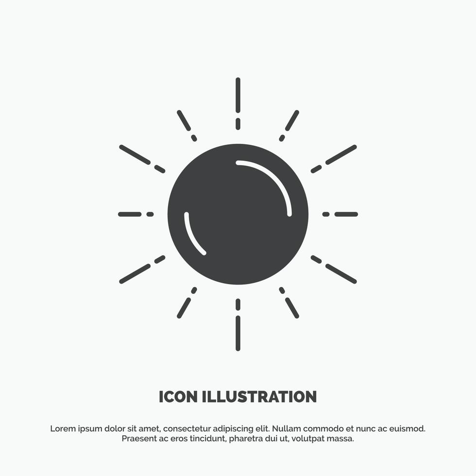 sun. space. planet. astronomy. weather Icon. glyph vector gray symbol for UI and UX. website or mobile application