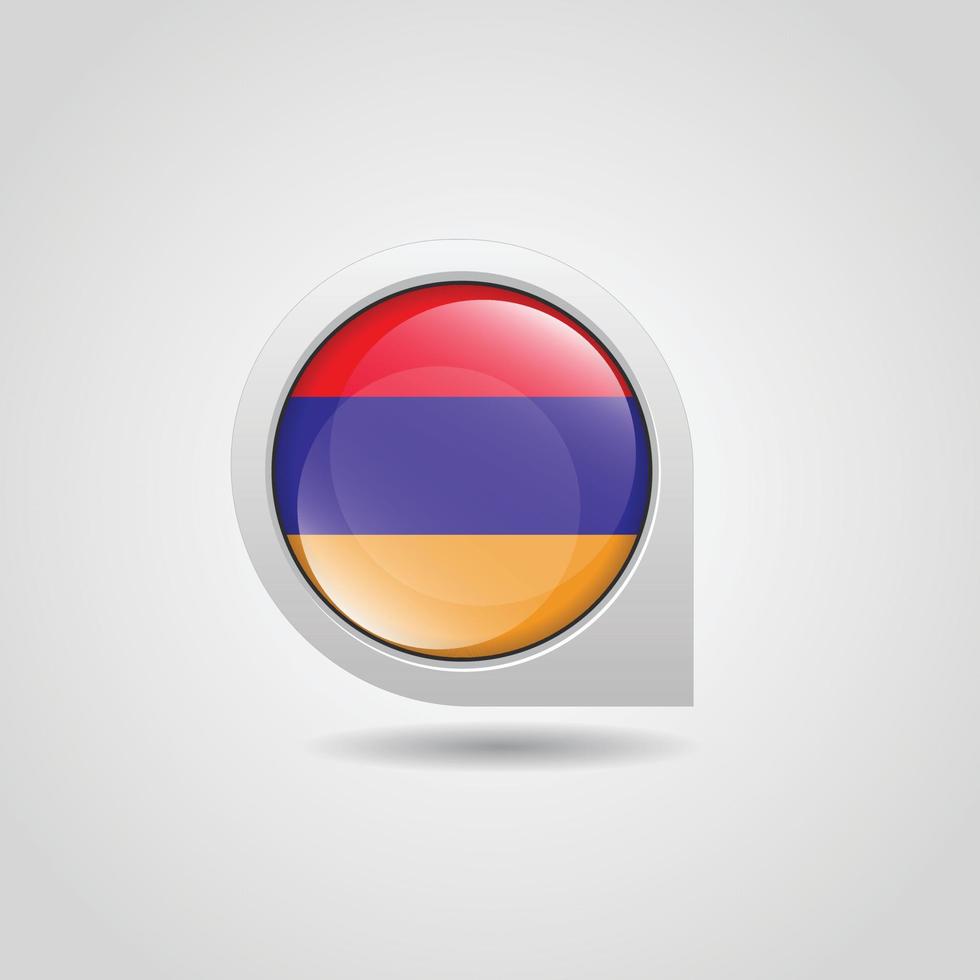 Armenia Flag Map Pin vector