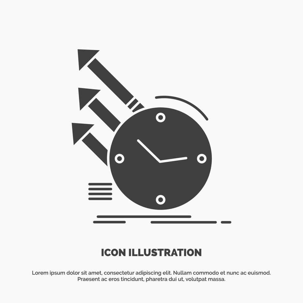 detección. inspección. de. regularidades. icono de investigación. símbolo gris vectorial de glifo para ui y ux. sitio web o aplicación móvil vector