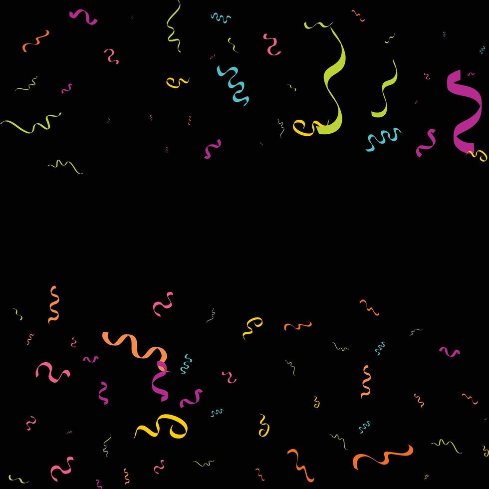 confetti concept design template holiday Happy Day. Black Background Celebration Vector illustration.
