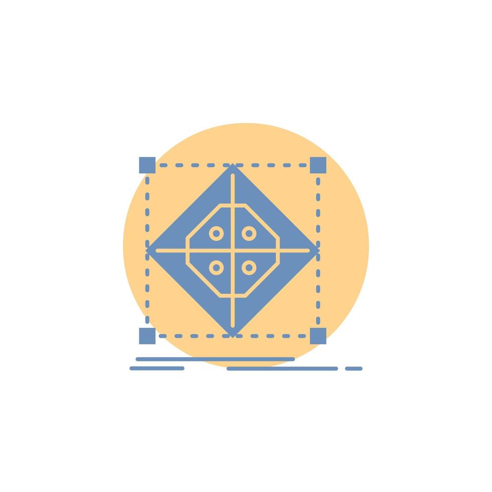 Architecture. cluster. grid. model. preparation Glyph Icon. vector