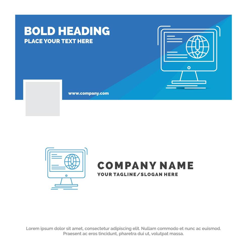 Blue Business Logo Template for information. content. development. website. web. Facebook Timeline Banner Design. vector web banner background illustration