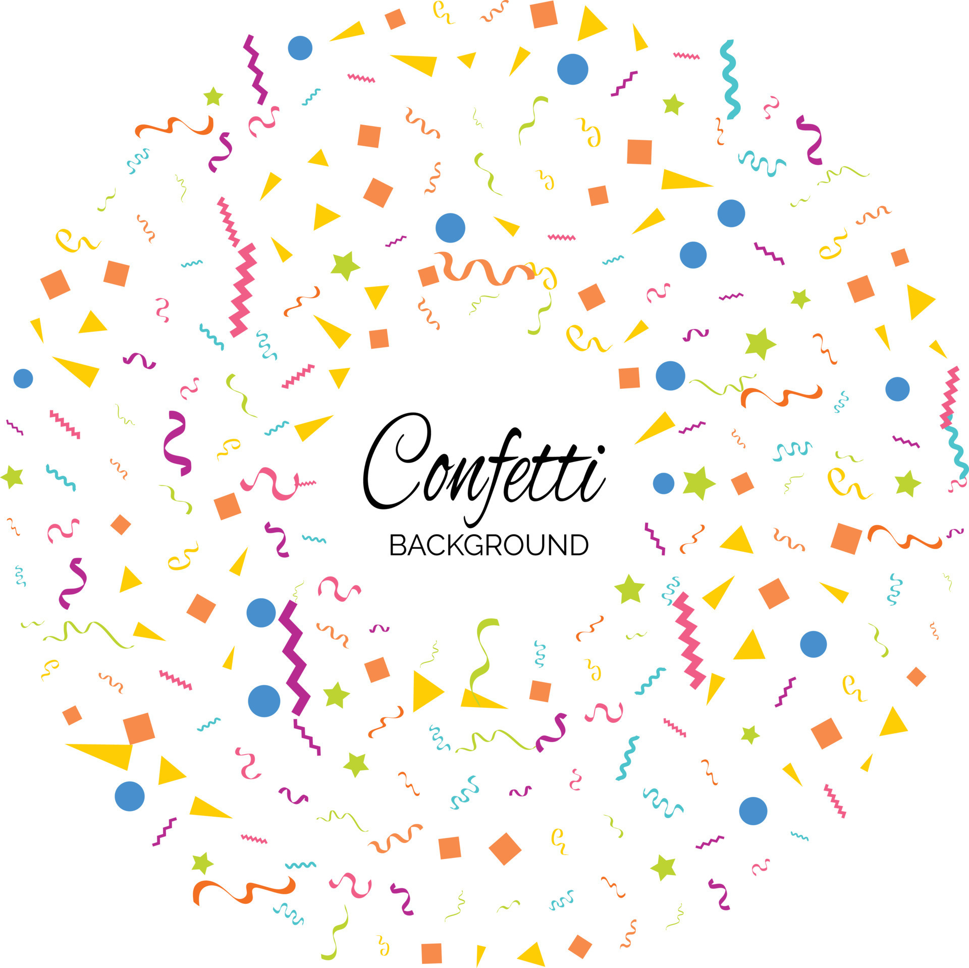 Colorful Confetti. Vector Festive Illustration of Falling Shiny