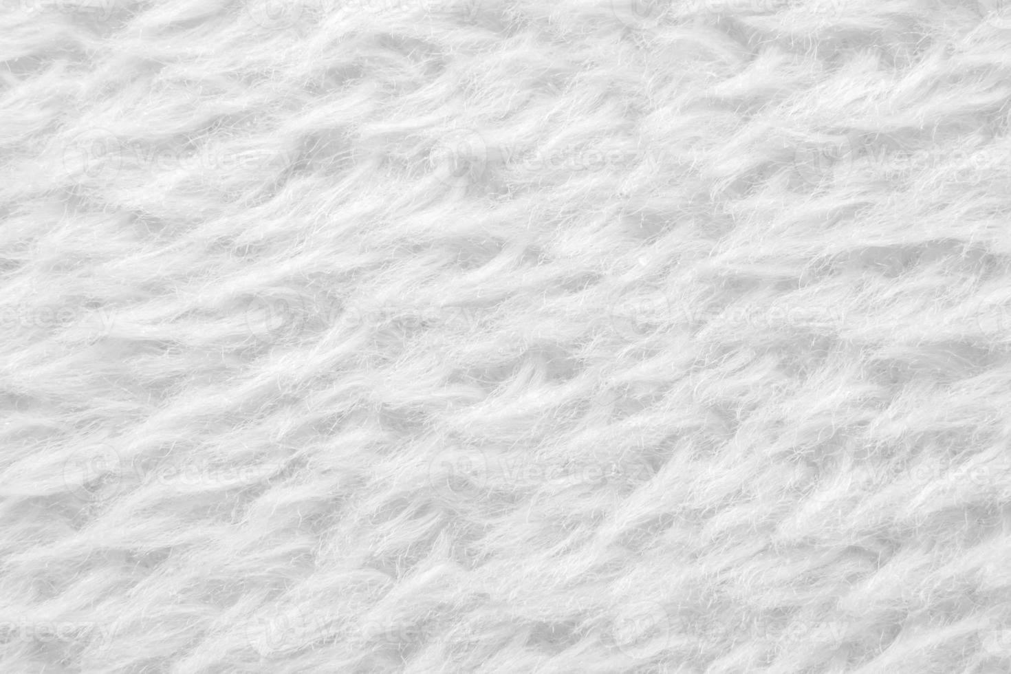 White fluffy fur fabric wool texture background photo