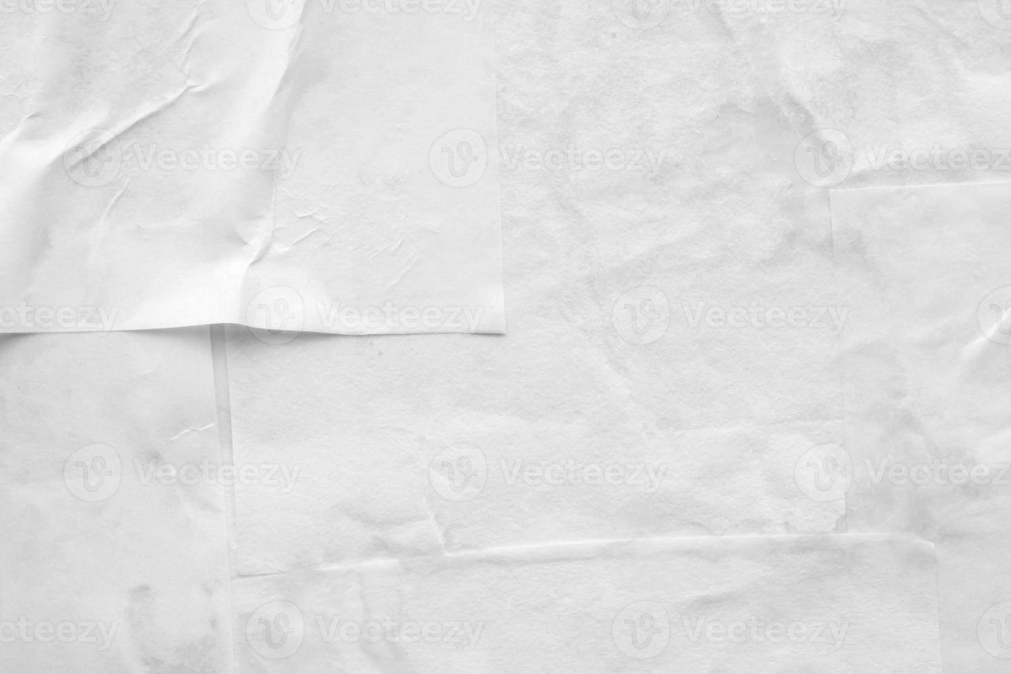 white crumpled and creased paper poster texture background photo