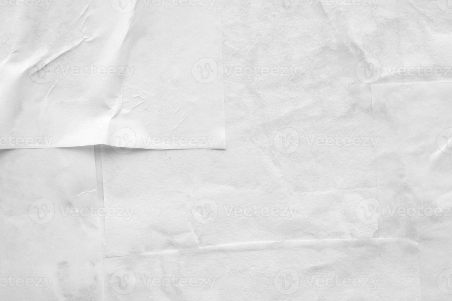 white crumpled and creased paper poster texture background photo