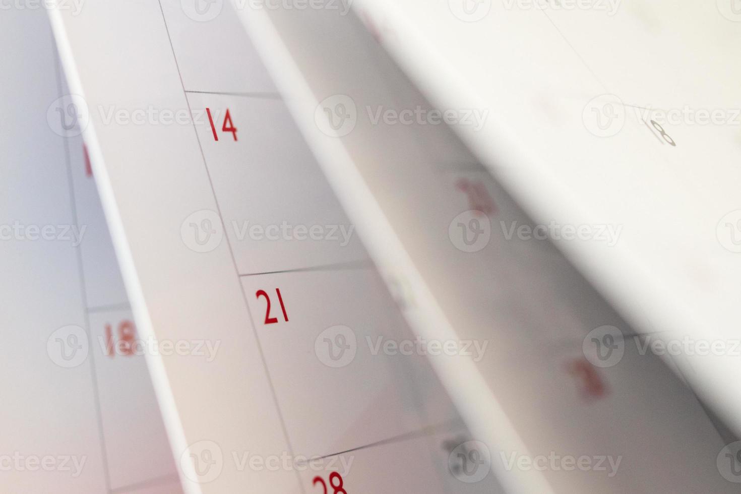 Abstract blur calendar page flipping sheet close up background business schedule planning appointment meeting concept photo