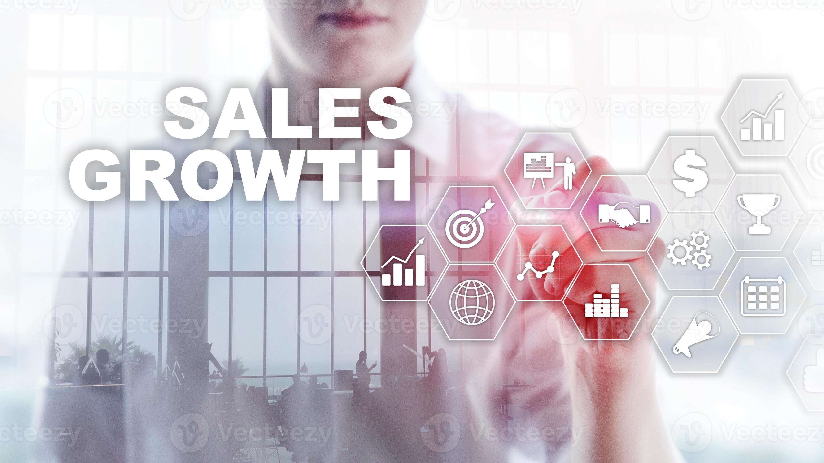Chart growth concept. Sales increase, marketing strategy. Double