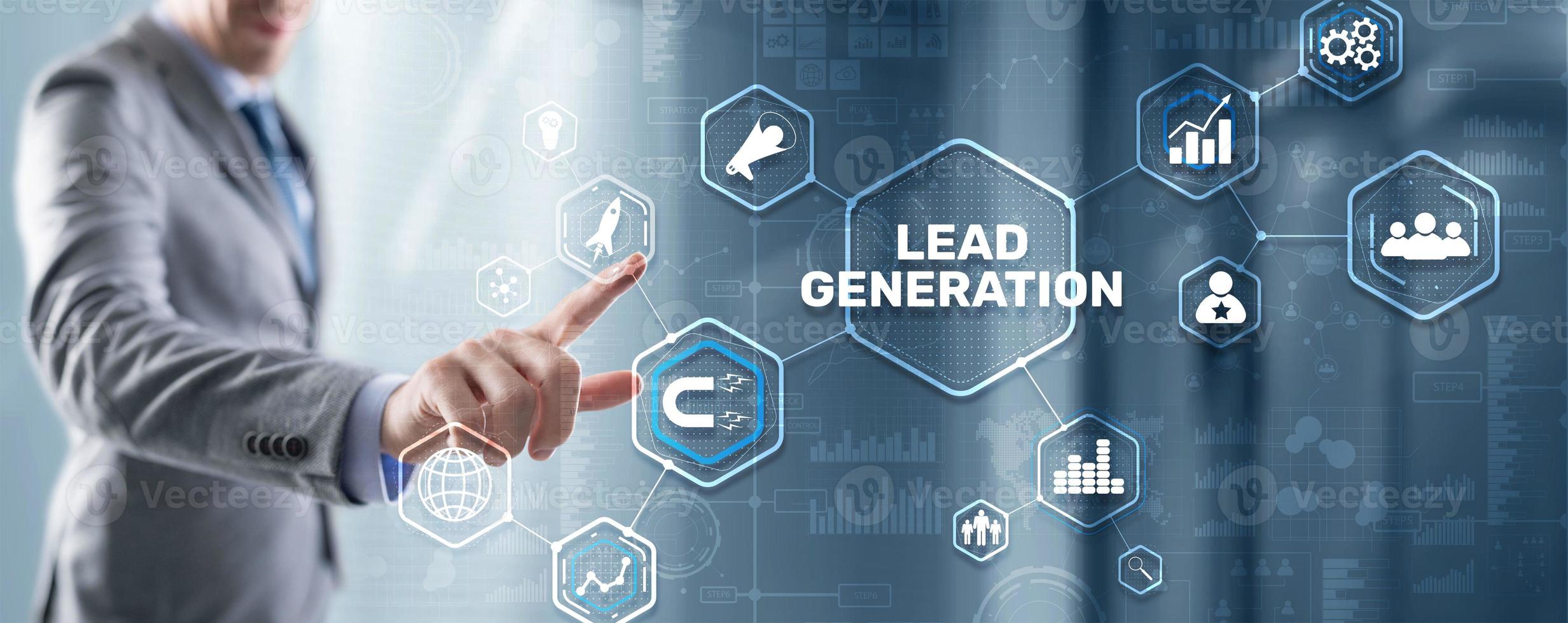 Lead Generation. Finding and identifying customers for your business products or services photo