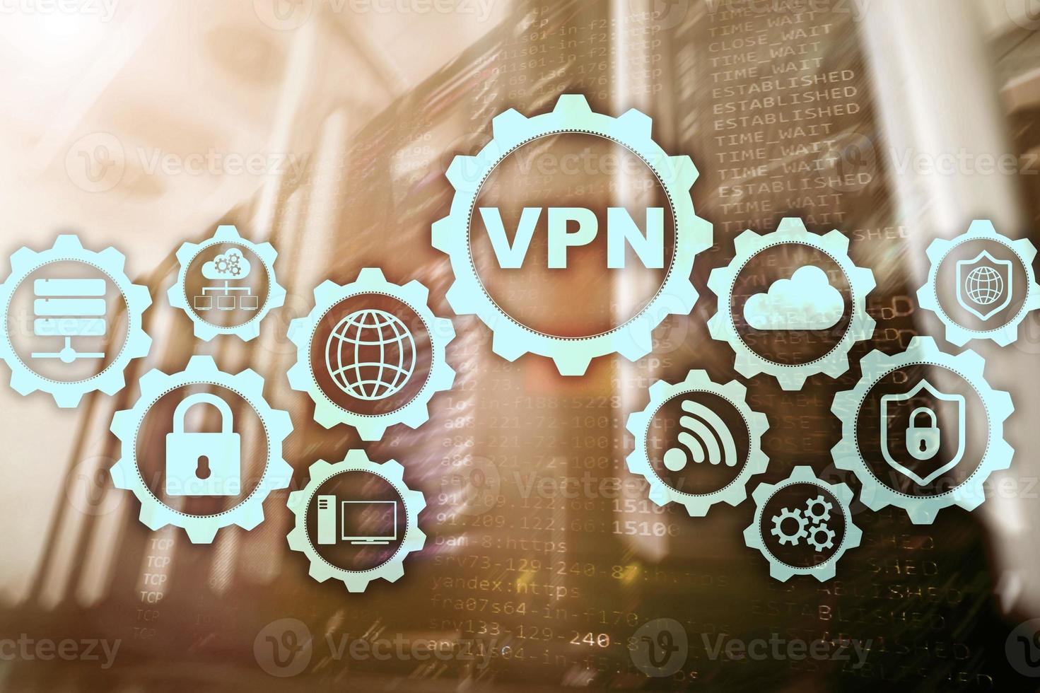 Secure VPN Connection. Virtual Private Network or Internet Security Concept photo