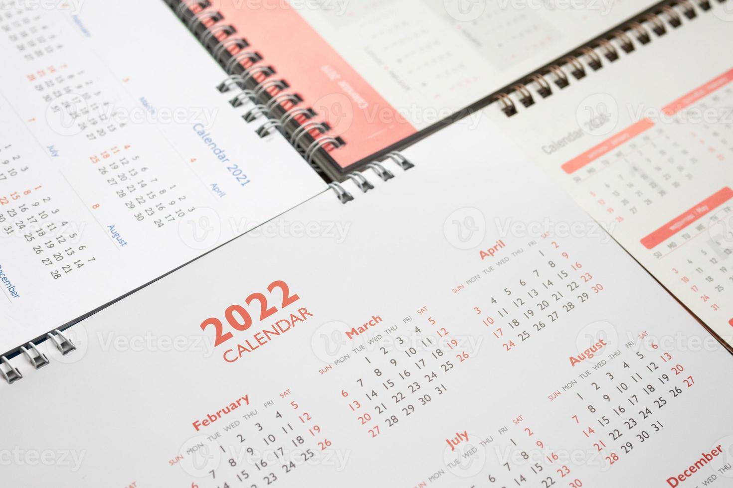 2022 calendario página fondo planificación empresarial cita reunión concepto foto