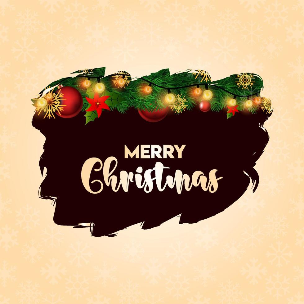 Christmas card design with elegant design and light golden background vector