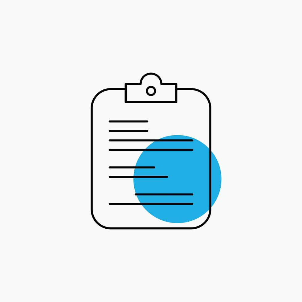 report. medical. paper. checklist. document Line Icon vector