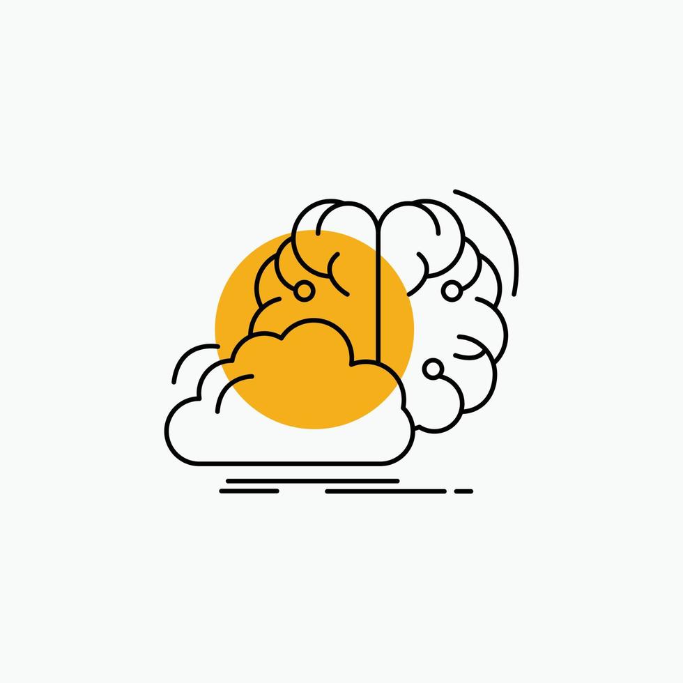 brainstorming. creative. idea. innovation. inspiration Line Icon vector