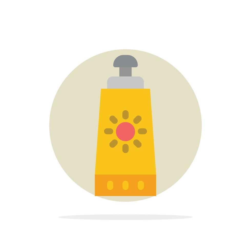 Beach Sunblock Sunscreen Abstract Circle Background Flat color Icon vector