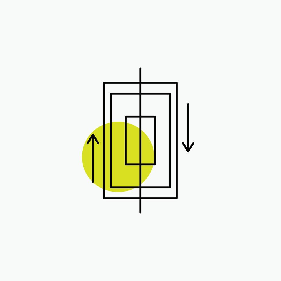 sync. synchronization. data. phone. smartphone Line Icon vector