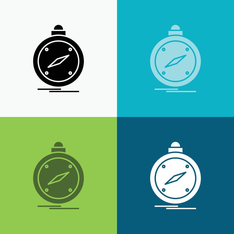 compass. direction. navigation. gps. location Icon Over Various Background. glyph style design. designed for web and app. Eps 10 vector illustration