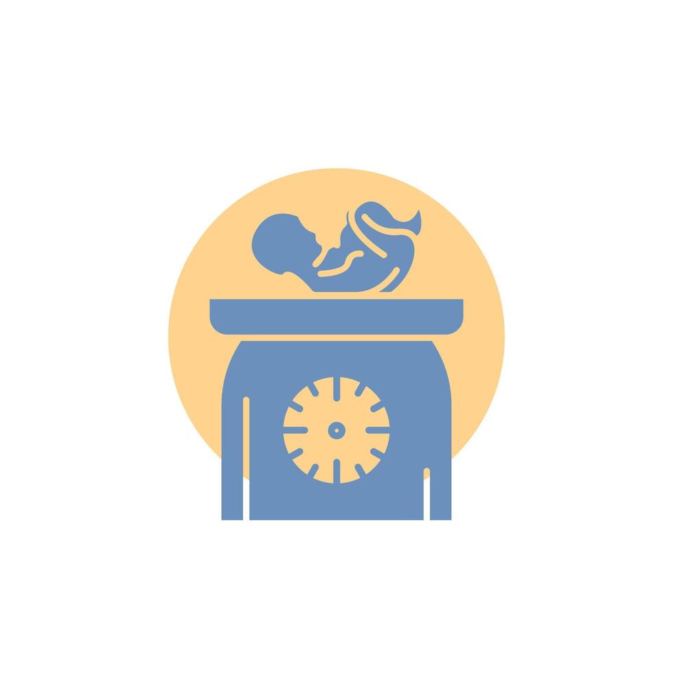 weight. baby. New born. scales. kid Glyph Icon. vector
