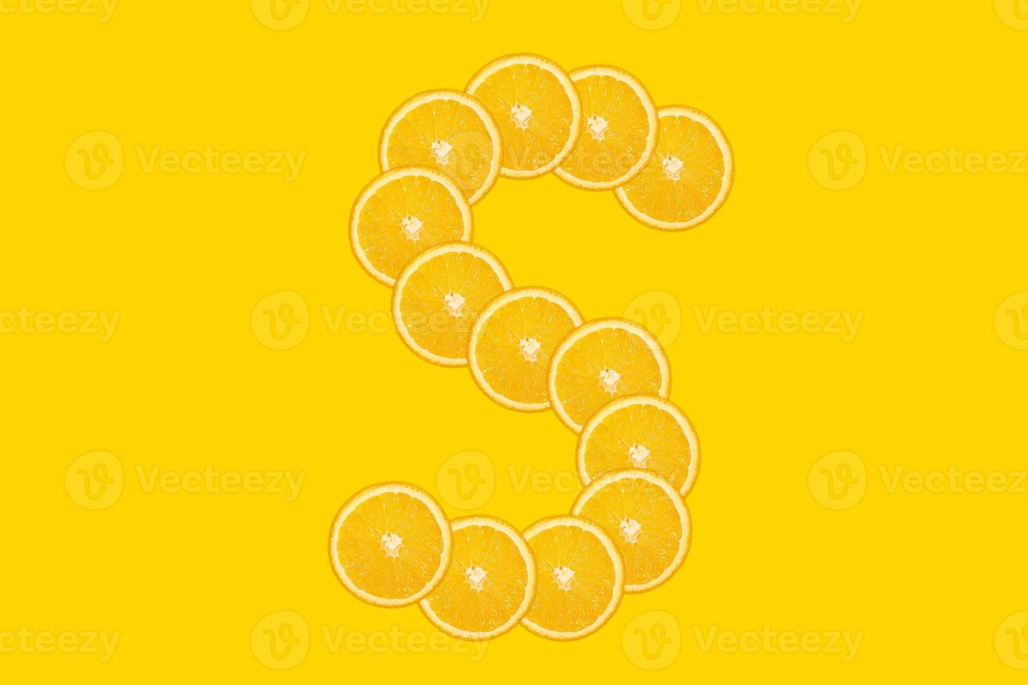 Orange alphabet - letter S photo