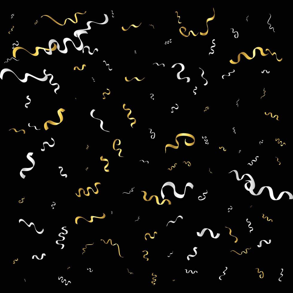 Golden confetti isolated. Festive background. Vector illustration