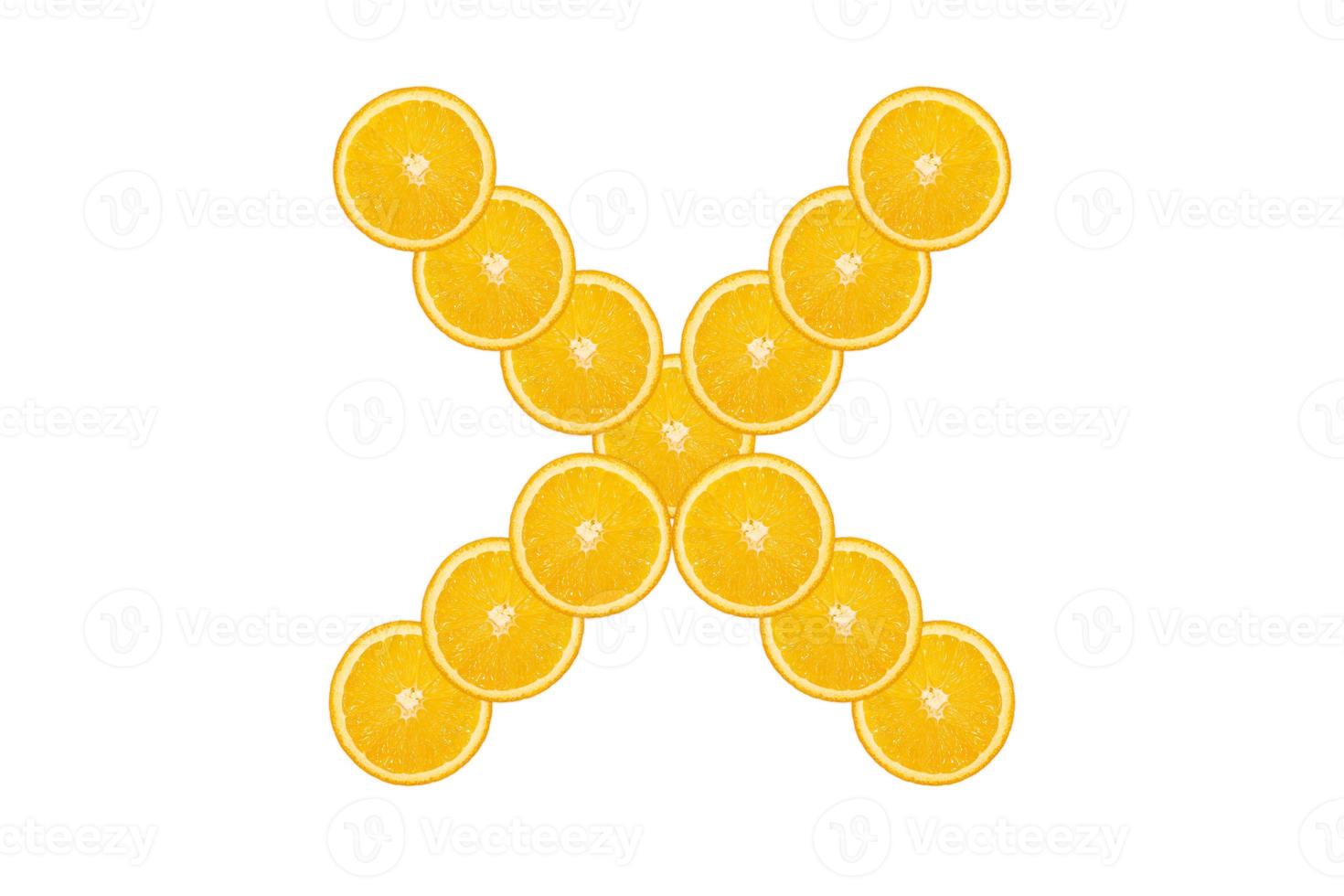 Orange alphabet - letter X photo
