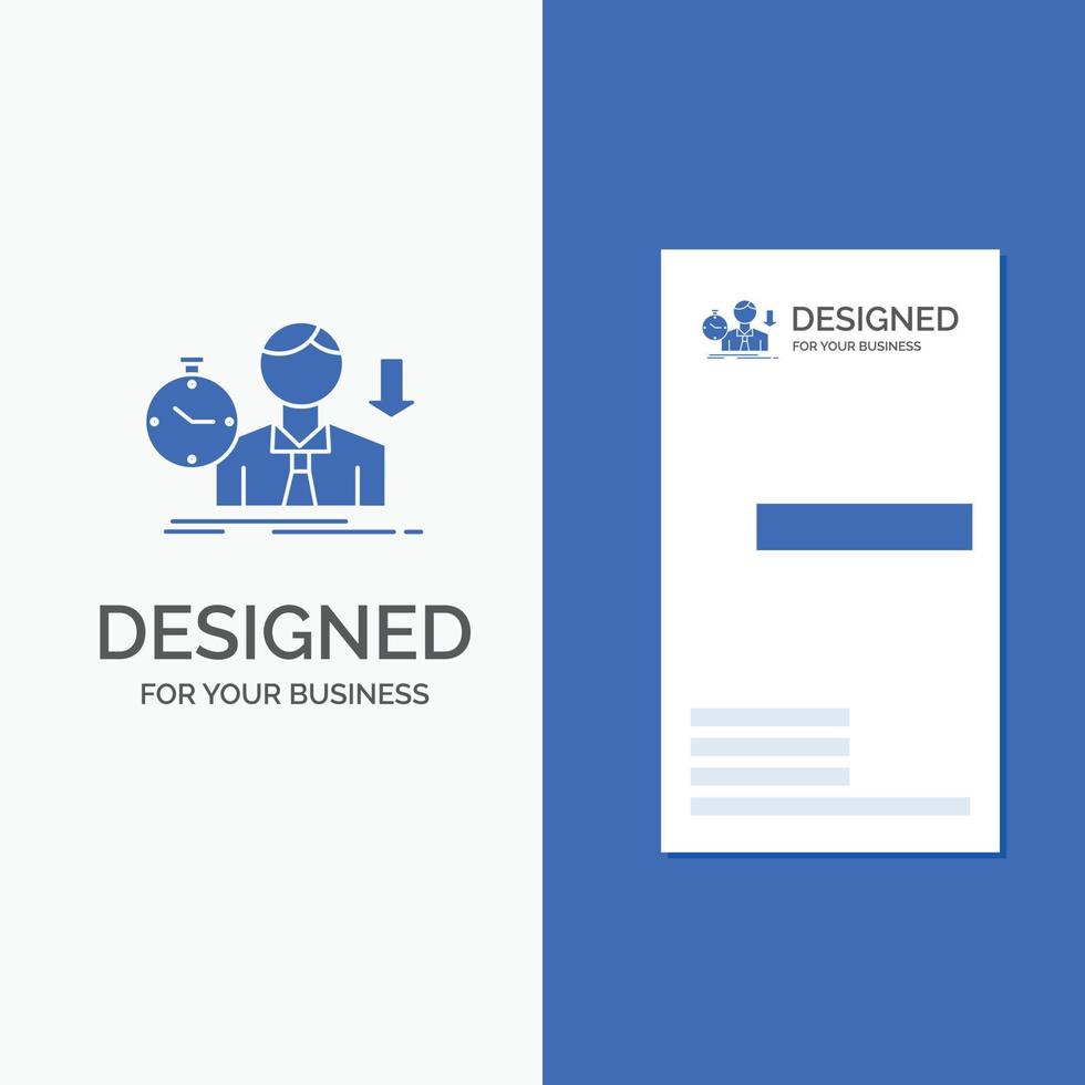 Business Logo for failure. fail. sad. depression. time. Vertical Blue Business .Visiting Card template. vector