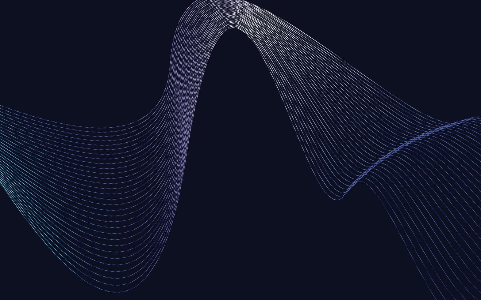 Wave with shadow. Abstract Blue Gradient lines on a background vector