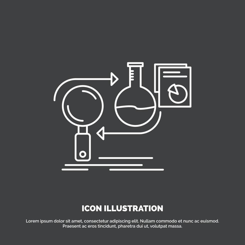 Analysis. business. develop. development. market Icon. Line vector symbol for UI and UX. website or mobile application