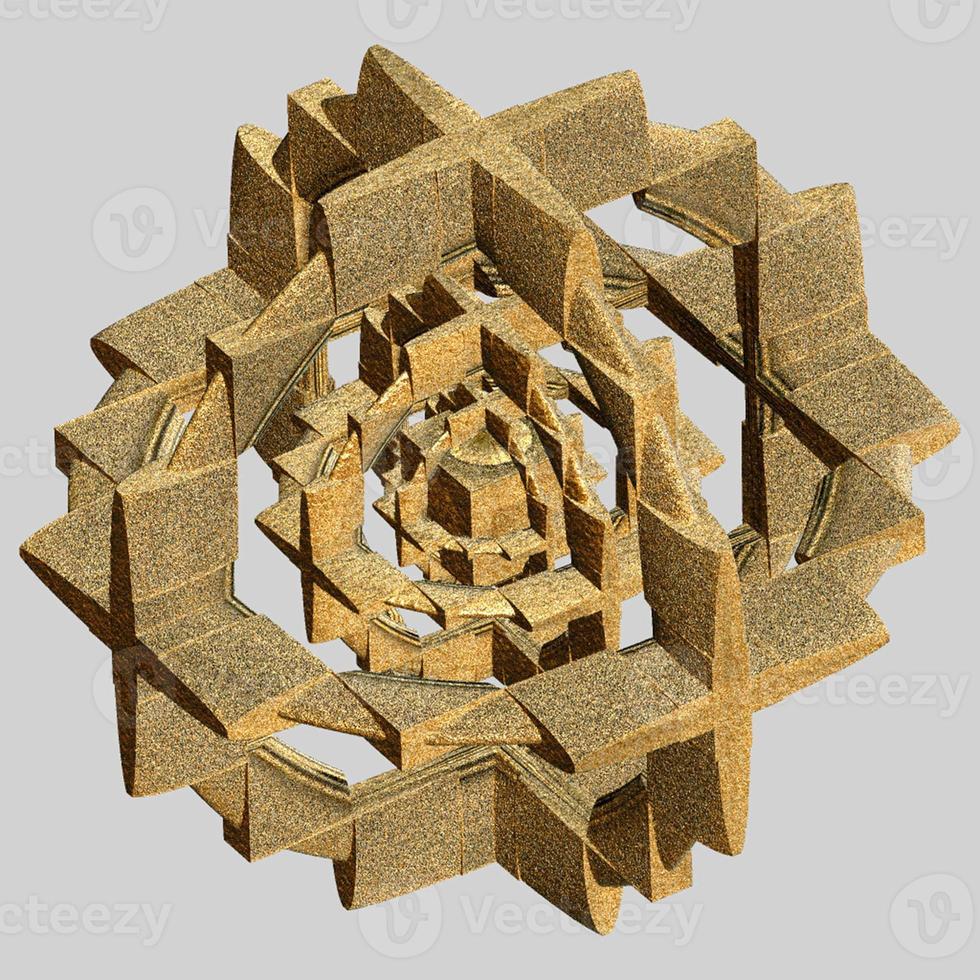 3D illustration of fractals calculated in the computer 13033072 Stock ...
