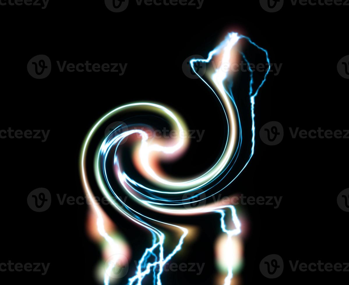 Digital Rendering Lighting Strike Electric Background photo
