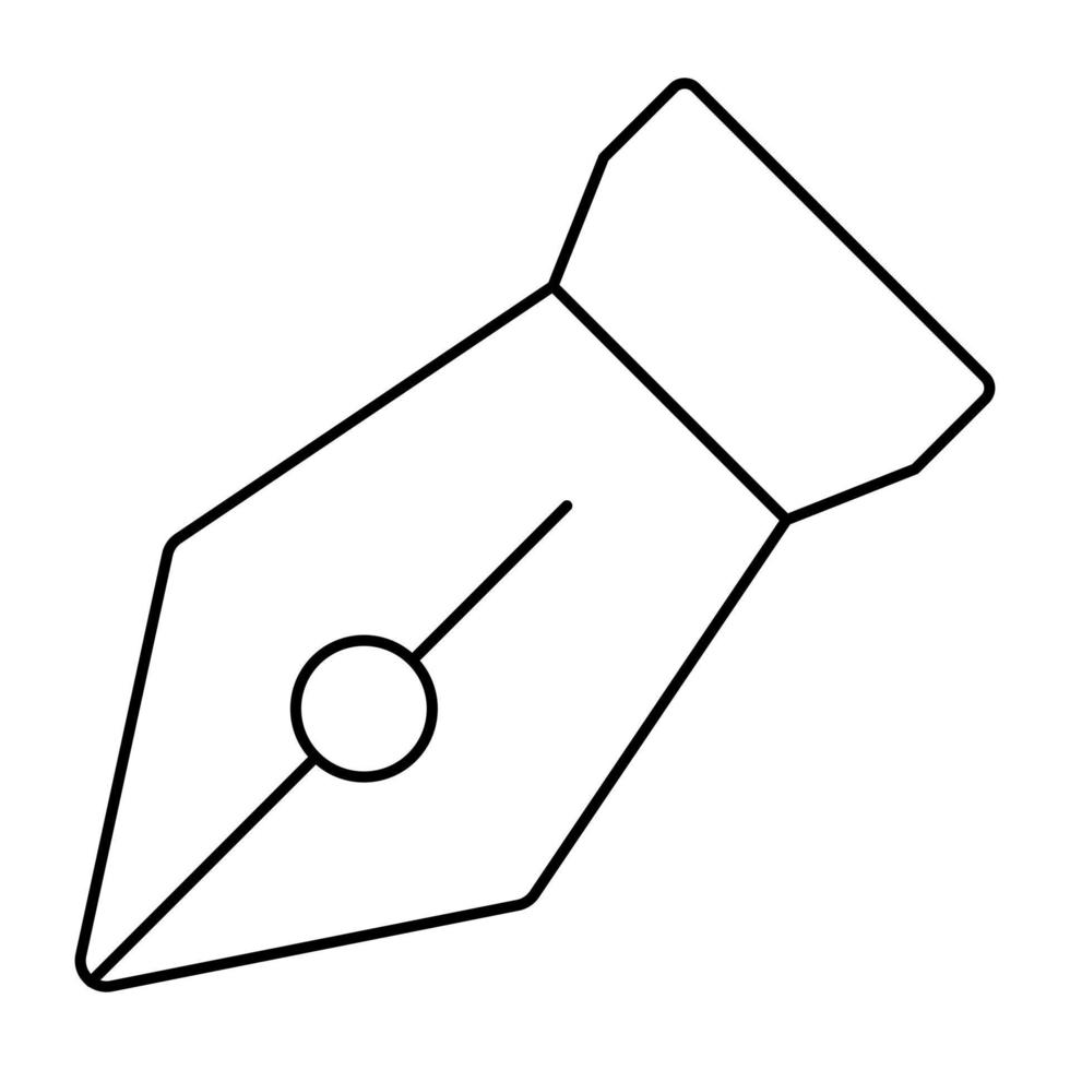 un diseño de icono de punta de pluma vector