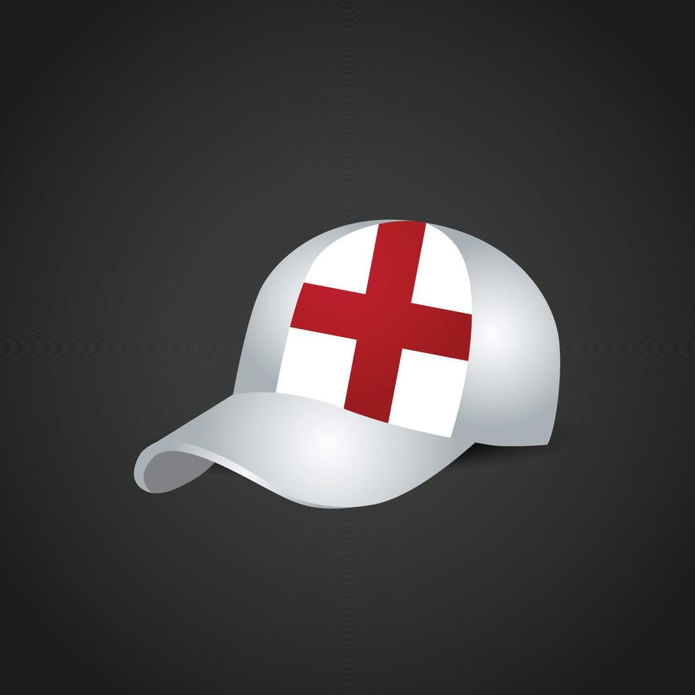 England United Kingdom Flag on Cap vector