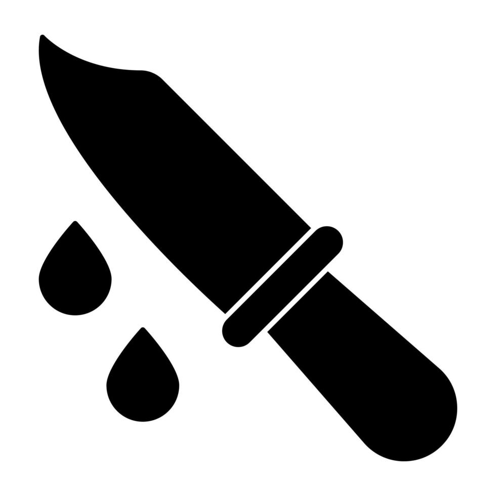 Trendy vector design of bloody knife