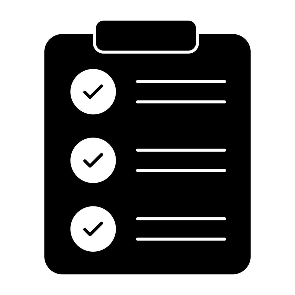 Clipboard paper showcasing task list icon vector