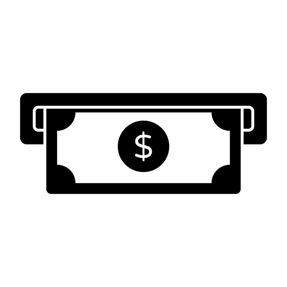 Trendy vector design of money withdrawal
