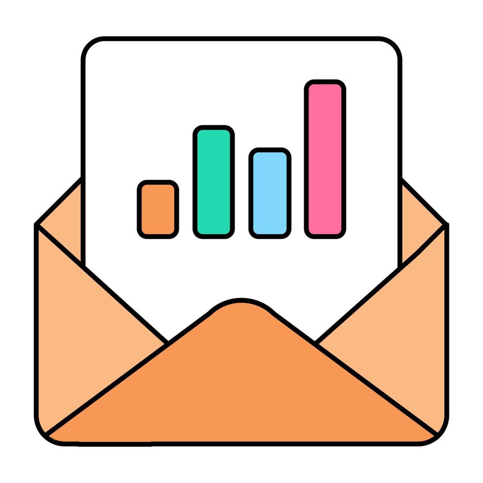 A unique design icon of business mail vector