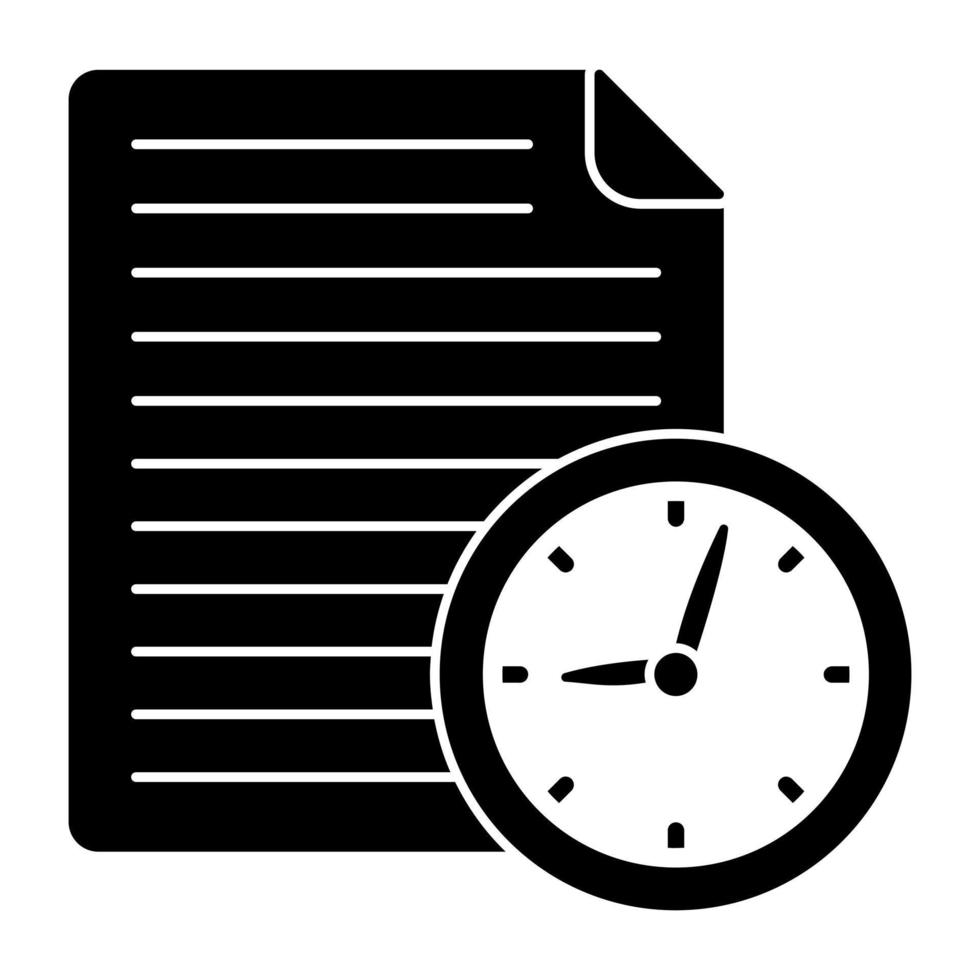 An icon design of project time vector