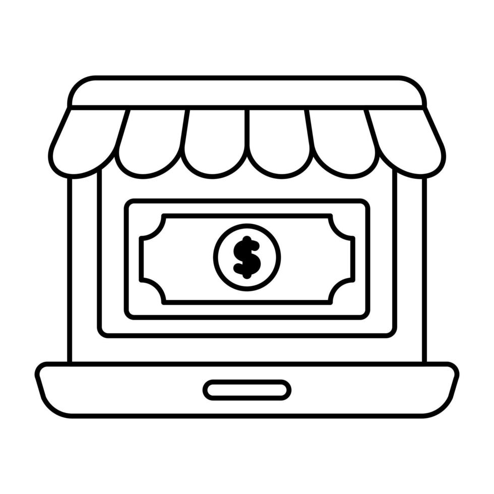 An icon design of online shop vector