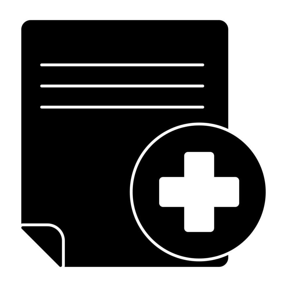 icono de diseño editable del expediente médico vector