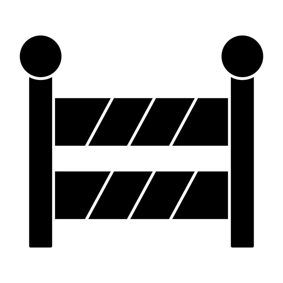 Construction barrier icon, editable vector