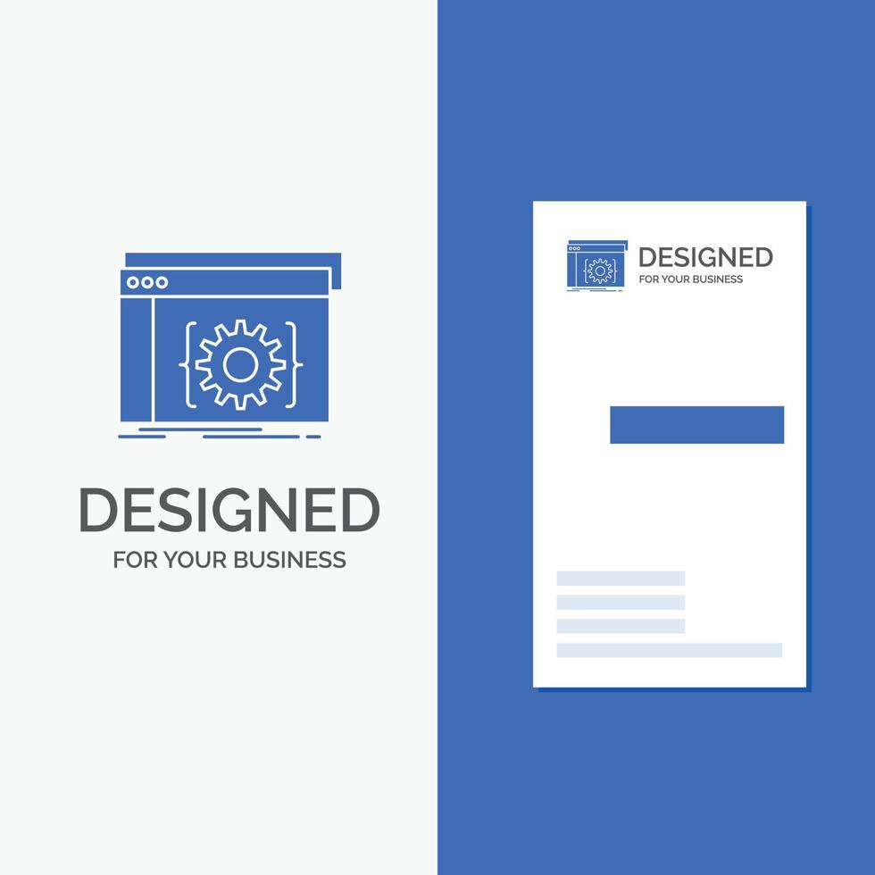 Business Logo for Api. app. coding. developer. software. Vertical Blue Business .Visiting Card template. vector