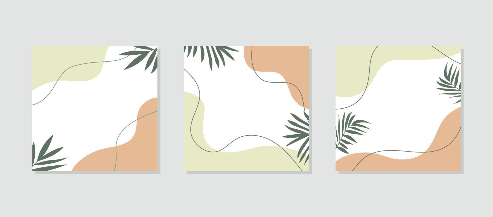 fondo minimalista floral dibujado a mano vector