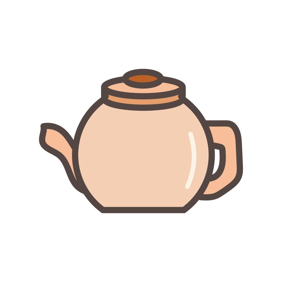 illustration of tea pot icon isolated on white background vector