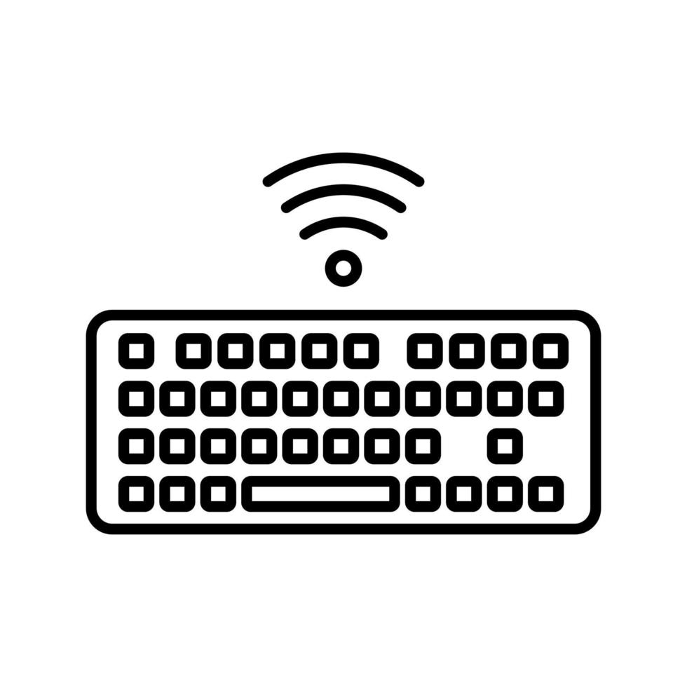 Wireless Keyboard Vector Icon
