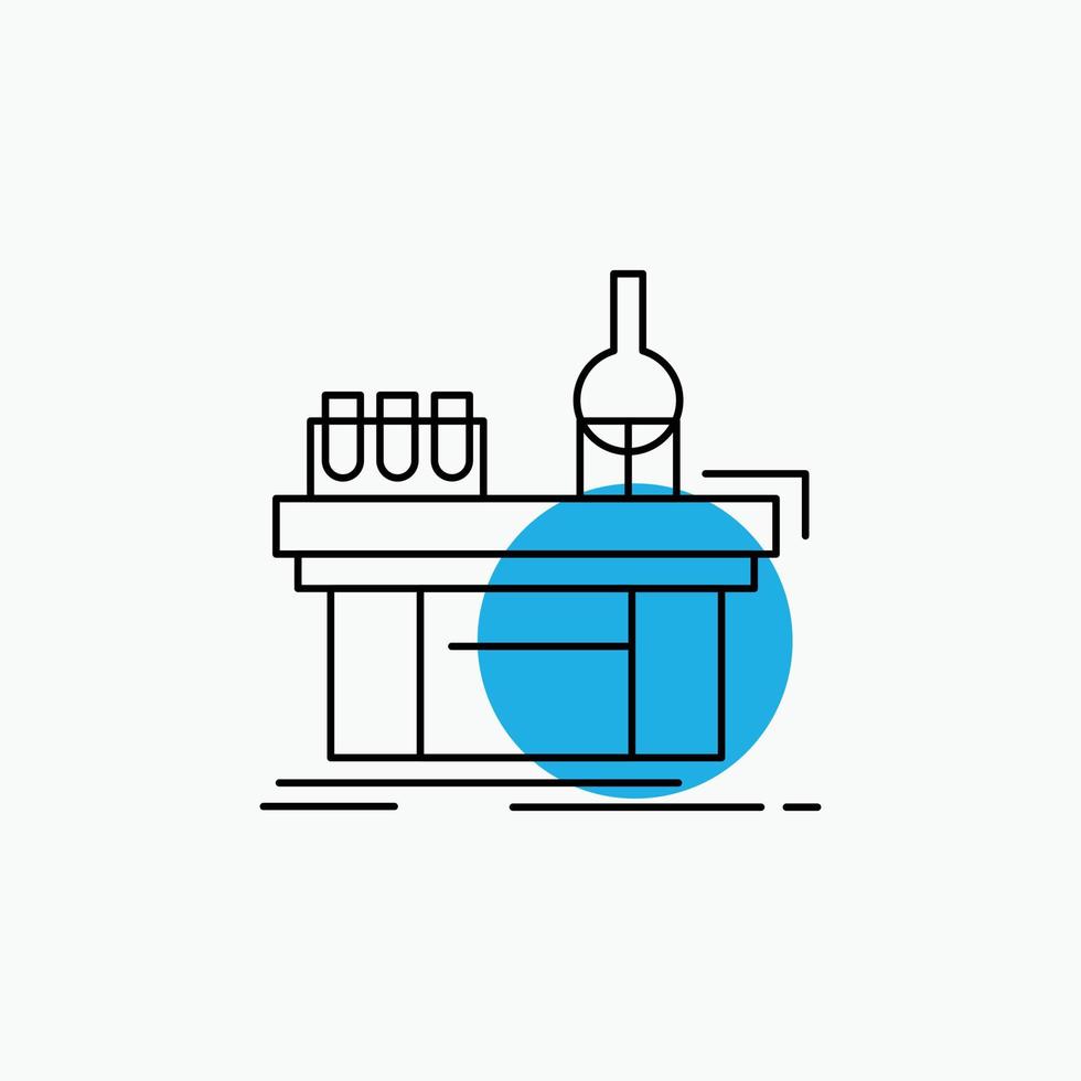 Biology. chemistry. lab. laboratory. production Line Icon vector