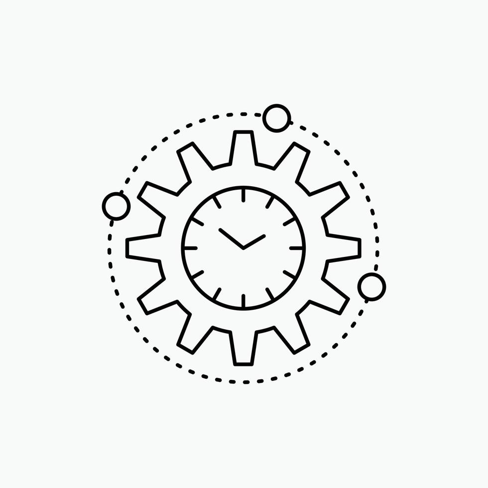 Efficiency. management. processing. productivity. project Line Icon. Vector isolated illustration