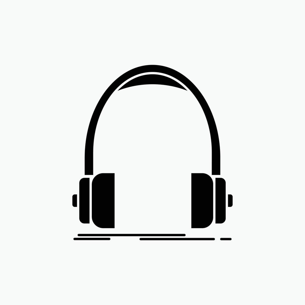 Audio. headphone. headphones. monitor. studio Glyph Icon. Vector isolated illustration