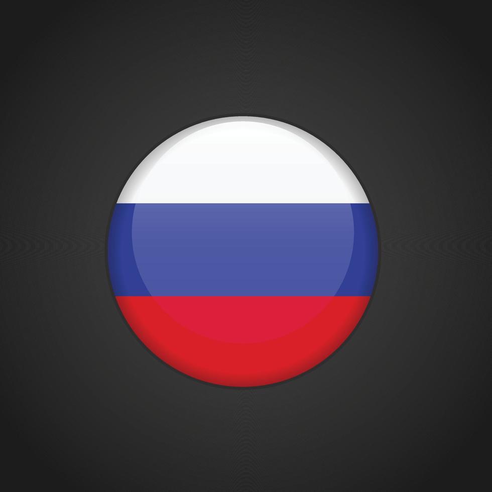 Russia Flag Circle Button vector